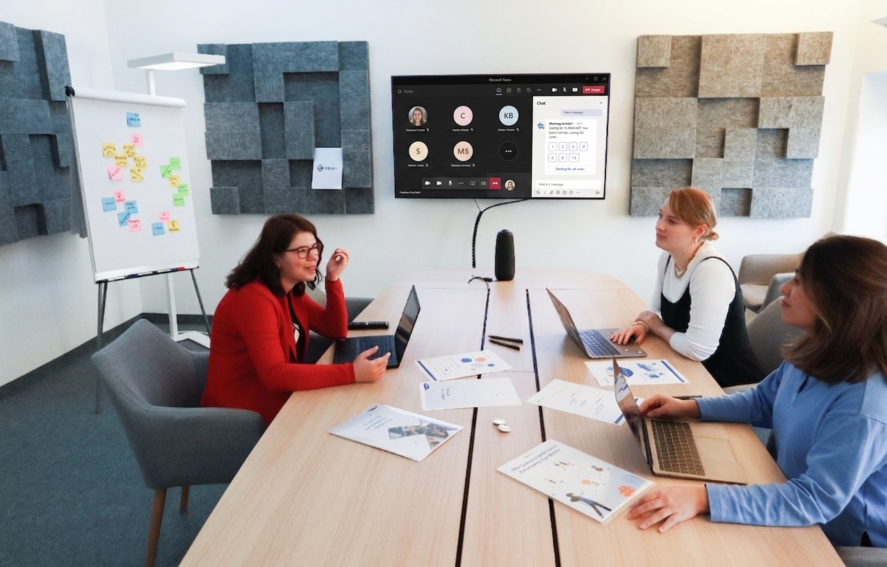 Engineering and product teammates collaborating during a planning meeting
